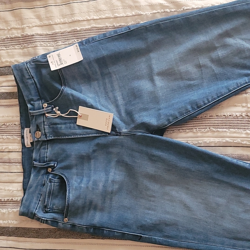 Good American size 10. Good waist jeans